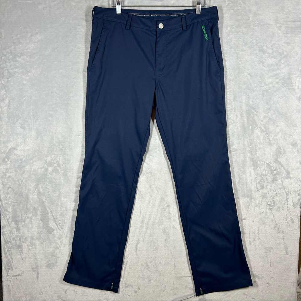 Bonobos Golf Pants Mens Size 35x34 Slim Fit Blue Performance Stretch